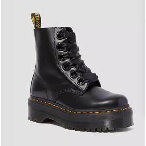 Doc Martens Molly Women’s Leather Platform Boots - Black - Size 11M - New in Box